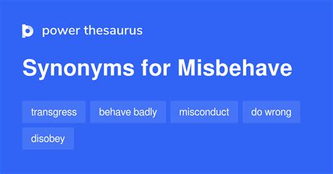 synonyms of misbehave